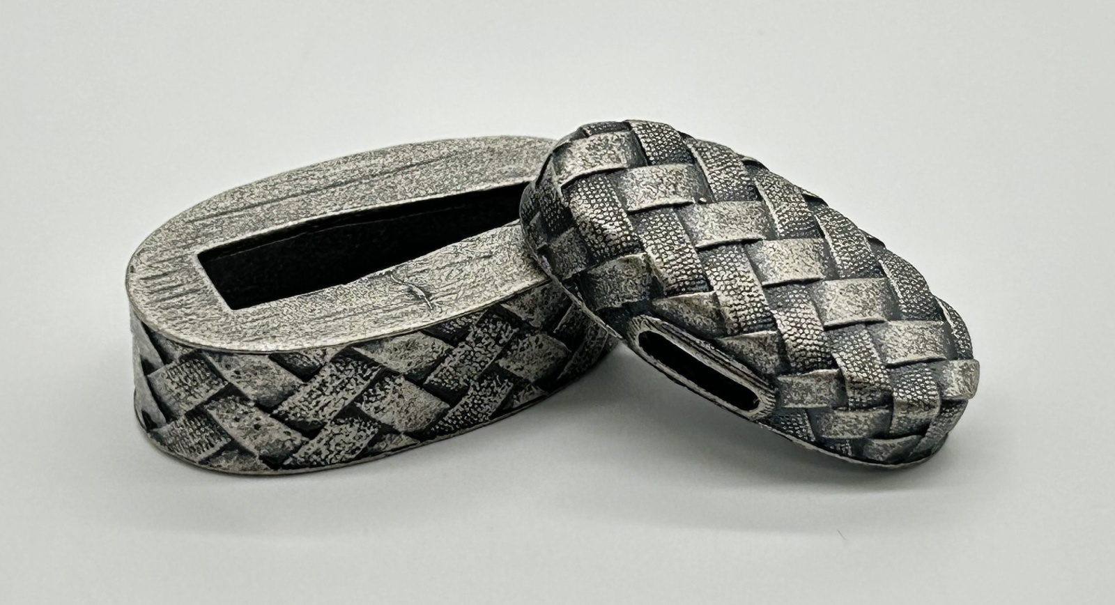 Photo1: Fuchi-Kashira Set "Amikago" (1)